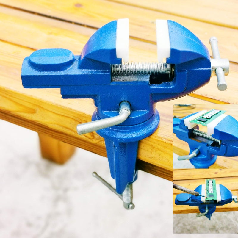 MYTEC Mini Home Vise, nylon jaws Clamp-On Vise, 2.0"" - Image 1